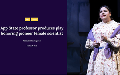 App State professor produces play honoring pioneer female climate scientist